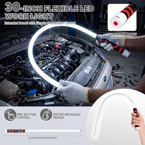 30-Inch Flexible LED Work Light USB-C Rechargeable Bendable Mechanic Light in Saudi Arabia