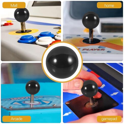 bogniga 24Pcs M6 Ball Top Joystick Handles Arcade Replacement Controller Black Plastic Smooth Gaming Joystick Heads Kit in Saudi Arabia