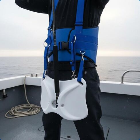 Fishing Waist Belt Padded Fighting Belt and Harness with Supportive Design Oxford Cloth Secure Connections Suitable for Boat Fishing trolling Hard Pull Fights Open Water in Saudi Arabia