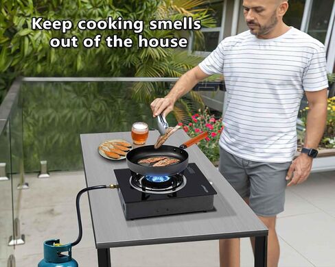 Horynar Single Burner Propane Stove 13,000 BTU, Gas Stove Auto Ignition in Saudi Arabia