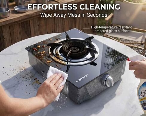 Horynar Single Burner Propane Stove 13,000 BTU, Gas Stove Auto Ignition in Saudi Arabia