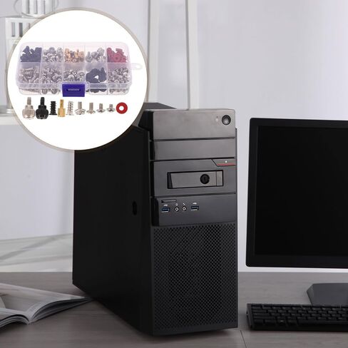 360pcs Computer Screw Kit for Desktop Hard Drive and Cooling Fans with Plain Carbon Steel Material, Stable Fan Installation and Effortless Upgrades, Compact Box for PC Case in Saudi Arabia