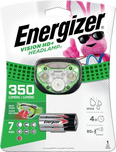 Energizer LED Headlamp, Bright and Durable, Lightweight, Built For Camping, Hiking, Outdoors, Emergency Light, Best Head Lamp for Adults and Kids, Batteries Included in Saudi Arabia