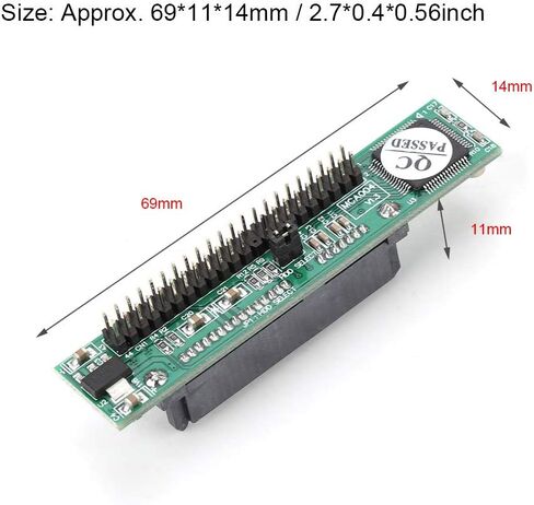 2.5" HDD to IDE 44Pin Converter Adapter Card, Reliable & Compact Design, Ideal for Upgrading Old Motherboards, Fits for Various 2.5" Drives, Green, 1 Unit in Saudi Arabia