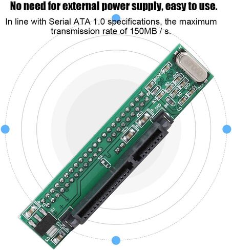 2.5" HDD to IDE 44Pin Converter Adapter Card, Reliable & Compact Design, Ideal for Upgrading Old Motherboards, Fits for Various 2.5" Drives, Green, 1 Unit in Saudi Arabia
