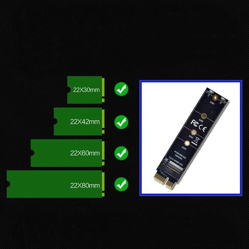NVME M.2 to PCIE3.0 1X High Speed Adapter Card for PC Gaming Setup Compact 2230 2242 2260 2280 in Saudi Arabia