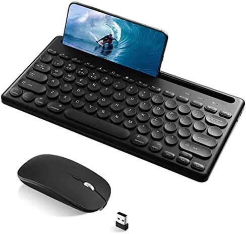 Quiet Wireless Keyboard and Mouse Combo, Multi-Device Wireless Connectivity (only if not actually Bluetooth certified) Set with Phone Holder for MacBook Pro M5, iPad Pro M4, Surface Pro 11, ... in Saudi Arabia