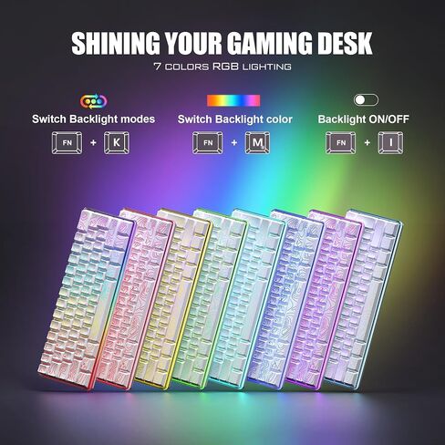 RedThunder 60% Gaming Wired Keyboard and Mouse Combo, Ultra-Compact 61 Keys RGB Backlit Small Keyboard, Lightweight 7200 DPI Optical Mouse, RGB Gaming Set for PC MAC PS5 Xbox Gamer(White Contour Line) in Saudi Arabia