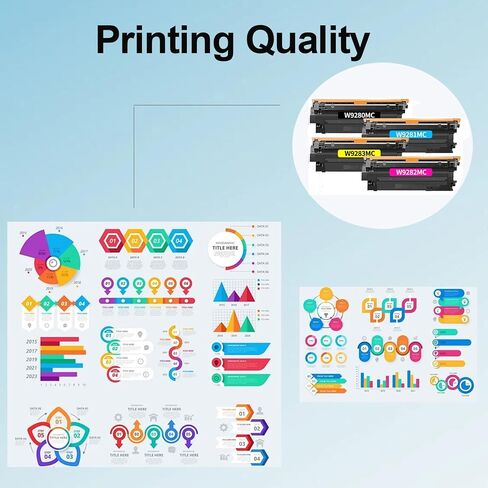 W9280MC W9281MC W9283MC W9282MC Toner Cartridge Use for Enterprise X65455 X65465 X57945 X67755 X67765 Printers (4 Pack) in Saudi Arabia