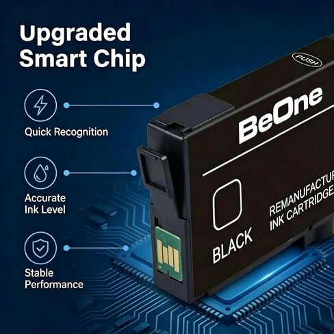 BeOne Remanufactured Replacement for Epson 822XL Ink Cartridges Black in Saudi Arabia