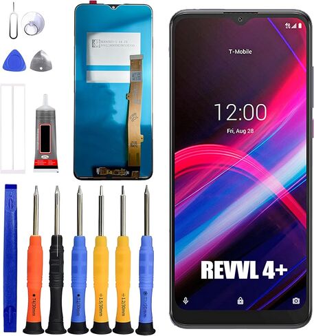 LCD Display [with Fingerprint Function] Compatible with T-Mobile Revvl 4+ Plus [6.52 inch] 5062W, 5062Z Screen Touch Digitizer Assembly LCD Display with Repair kit in Saudi Arabia