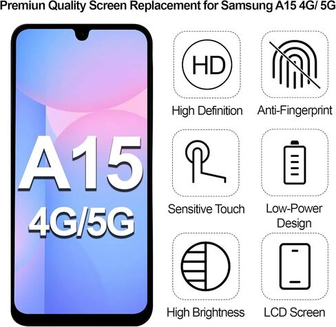 for Samsung A15 4G/5G Screen with Ear Speaker Side Button Vibration Motor in Kuwait