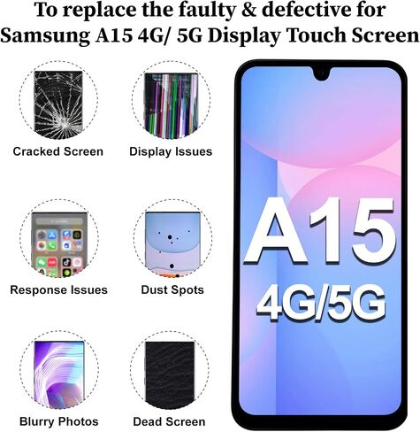 for Samsung A15 4G/5G Screen with Ear Speaker Side Button Vibration Motor in Kuwait