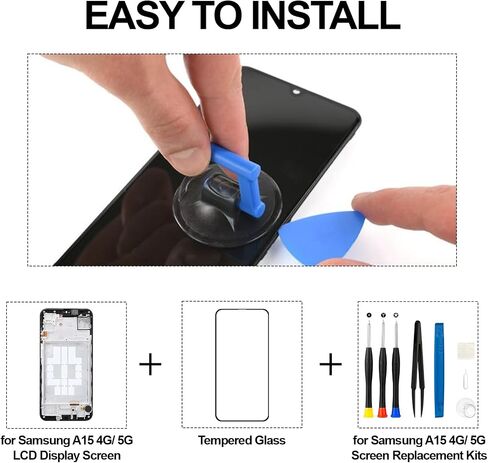 for Samsung A15 4G/5G Screen with Ear Speaker Side Button Vibration Motor in Kuwait