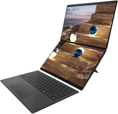 كمبيوتر محمول Mavark Zenbook Duo Dual 14 بوصة OLED 3K 144 هرتز يعمل باللمس - Intel Core Ultra X9 388H، Intel Arc Graphics، ذاكرة الوصول العشوائي 32 جيجابايت، 4 تيرابايت SSD، Stylus Pen WiFi 7، Win 11 Pro 2 Years CPS in Kuwait