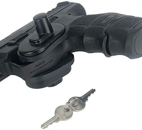 5-Pack GUN TRIGGER LOCKS - Keyed Alike - Gun Security Safety Lock - Set of 5, Black in Kuwait