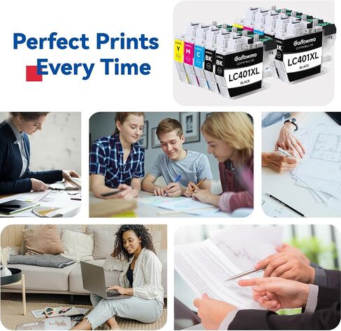 LC401XL Ink Cartridges Compatible for Brother Printer LC401 401XL 10-Pack in Kuwait