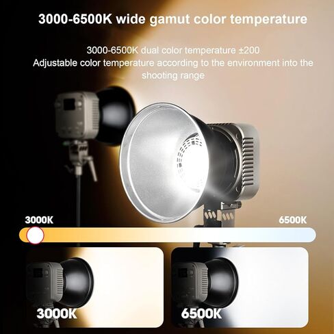 Cryfokt 100W COB LED Video Light with BowensMount 3000 to 6500K Ra97 for in Saudi Arabia