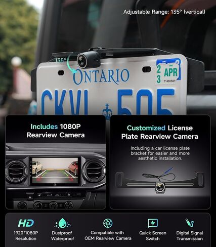 Car Stereo Radio for Toyota Tacoma 2016-2023, Wireless CarPlay Android Auto in Kuwait