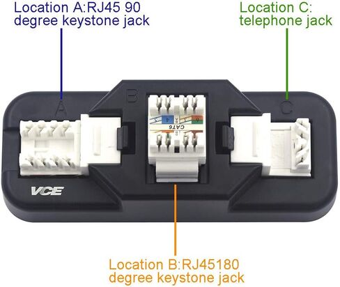 VCE Cat6A RJ45 Keystone Jacks UL Listed 50-Pack, 110-Type UTP Modular Jacks in Saudi Arabia