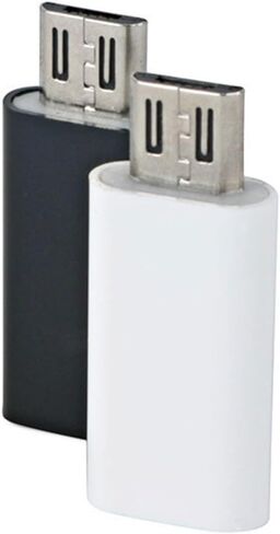 2pcs Type C to Micro USB Adapter for Phone Data Transfer White in Saudi Arabia