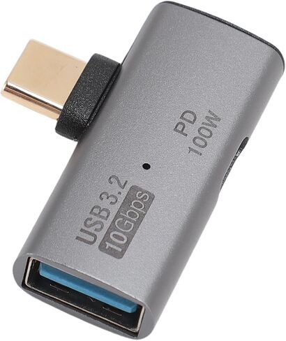 lyrlody USB C to USB 3.2 Adapter, 10Gbps, Right Angle in Saudi Arabia
