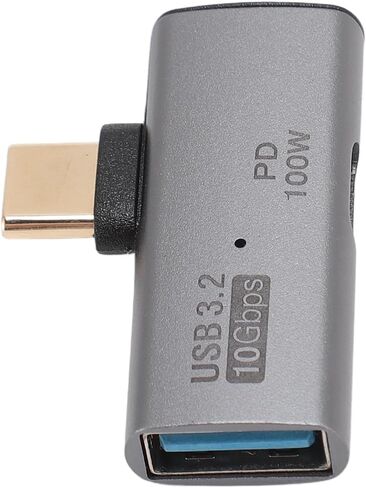 lyrlody USB C to USB 3.2 Adapter, 10Gbps, Right Angle in Saudi Arabia