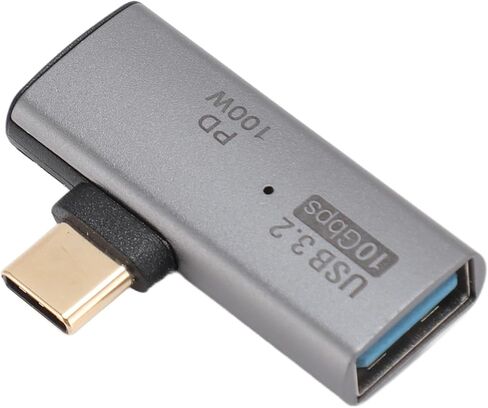 lyrlody USB C to USB 3.2 Adapter, 10Gbps, Right Angle in Saudi Arabia