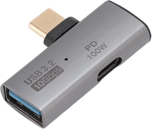 lyrlody USB C to USB 3.2 Adapter, 10Gbps, Right Angle in Saudi Arabia