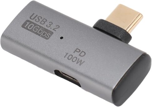 lyrlody USB C to USB 3.2 Adapter, 10Gbps, Right Angle in Saudi Arabia