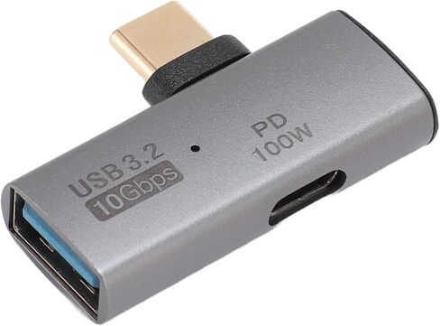 lyrlody USB C to USB 3.2 Adapter, 10Gbps, Right Angle in Saudi Arabia