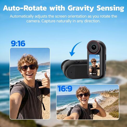 4K Mini Body Camera with 1.5" Screen, WiFi Magnetic Wearable POV in Kuwait