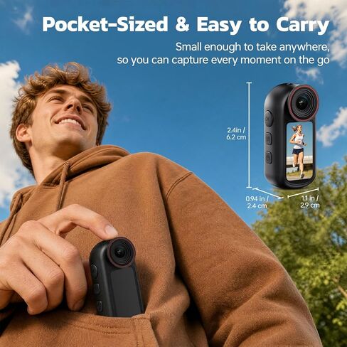 4K Mini Body Camera with 1.5" Screen, WiFi Magnetic Wearable POV in Kuwait