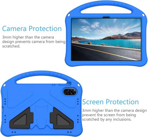 for Honor Pad X8 Pro Case 11.5inch Lightweight EVA Shock-Proof Tablet Shockproof, Handle Stand Protective with Shoulder Strap Kids(Blue) in Saudi Arabia