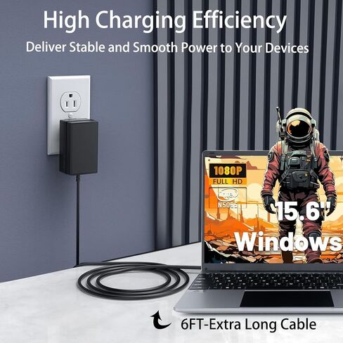 UL Listed 12V AC/DC Adapter Compatible with UGRIHACH 15.6" Laptop UG-1505 ‎LT1505 16GB RAM 512GB SSD Celeron Quad-Core N5095 15.6 Inch Computer 12VDC DC12V 12volt Power Supply Cord Charger Cable PSU in Kuwait