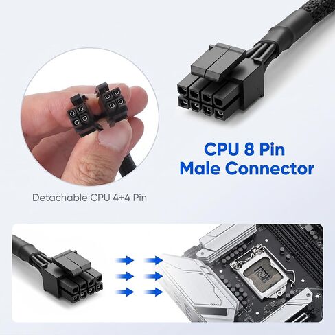 8 Pin CPU Power Adapter PCIe 8 Pin Female to CPU 8pin (4+4) Male in Saudi Arabia