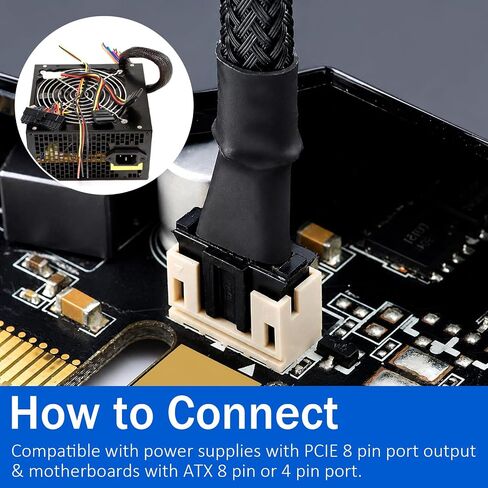 8 Pin CPU Power Adapter PCIe 8 Pin Female to CPU 8pin (4+4) Male in Saudi Arabia