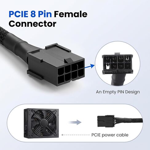 8 Pin CPU Power Adapter PCIe 8 Pin Female to CPU 8pin (4+4) Male in Saudi Arabia