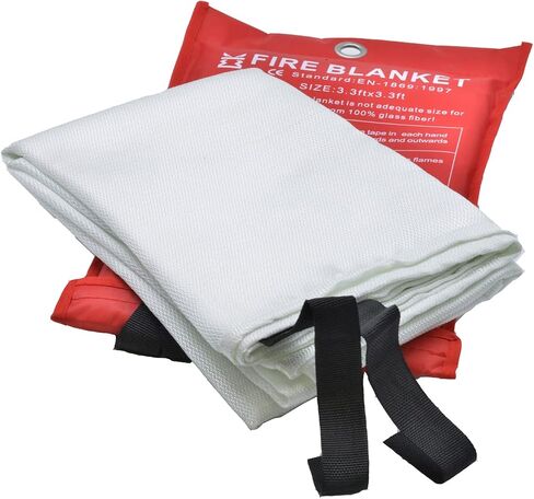 Fire Blanket for Home Emergency Survival – Fiberglass Suspend Fire Flames Suspension Blankets for Home and Kitchen School Grill Garage House Warehouse Safety (2pcs-FireBlankets) in Kuwait