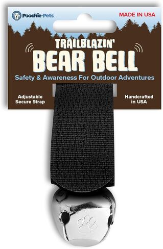 Trailblazin 'Bear Bell من أجل السلامة في الهواء الطلق ، والتخييم ، والضروريات المشي لمسافات طويلة ، وأجراس الدراجات ، وحقائب الظهر وجرس الكلاب لتنبيه الحياة البرية ، والتتبع خارج المقود ، مصنوعة في الولايات المتحدة الأمريكية in Kuwait