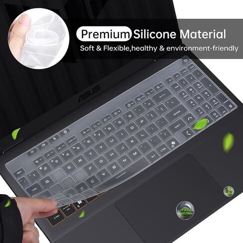 Keyboard Cover Skin for 2025 ASUS TUF Gaming 16" F16 FX608 FX608JH FX608JPR FX608JMR FX608JP FX608LP FX608LM Series Laptop Keyboard Skin Protector, 2025 ASUS TUF Gaming F16 Accessories, Clear in Saudi Arabia