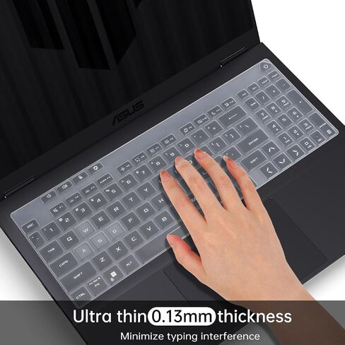 Keyboard Cover Skin for 2025 ASUS TUF Gaming 16" F16 FX608 FX608JH FX608JPR FX608JMR FX608JP FX608LP FX608LM Series Laptop Keyboard Skin Protector, 2025 ASUS TUF Gaming F16 Accessories, Clear in Saudi Arabia