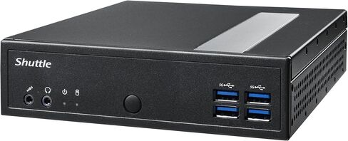 Shuttle DL40N Fanless, Intel N150 Quad Core 3.6Ghz CPU, 8GB RAM, 500GB SSD, Triple Display, Dual 2.5Gb LAN, Fanless, WiFi+BT, Win 11 Pro (8GB RAM + 500GB SSD) in Saudi Arabia