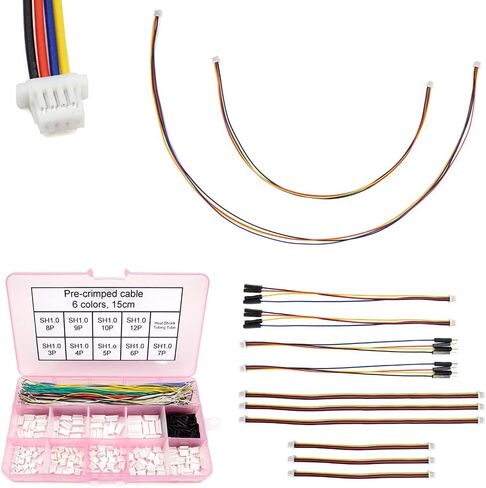 I2C Qwiic Cable Kit Stemma QT Wire and SH1.0 Connectors Kit Bundle for SparkFun Development Boards Sensor Board Breakout Breadboard 4 Pin in Saudi Arabia