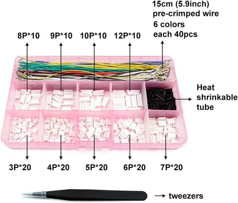 I2C Qwiic Cable Kit Stemma QT Wire and SH1.0 Connectors Kit Bundle for SparkFun Development Boards Sensor Board Breakout Breadboard 4 Pin in Saudi Arabia