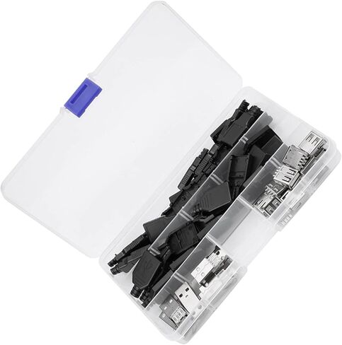 20pcs Premium USB Connector Set 2.0 Adapter with Black Plastic in Saudi Arabia