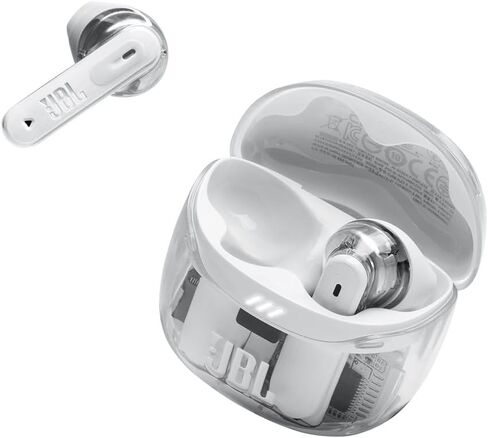JBL Tune Flex 2 - True Wireless Noise Cancelling Earbuds Spatial Sound and Smart Ambient Technology, 6 mics for Perfect Calls, up to 48Hrs of Playback, IP54 Dust & Water Resistant (Ghost White) in Saudi Arabia