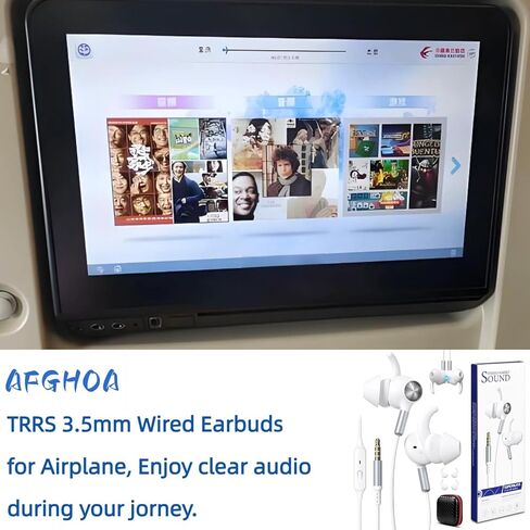 3.5mm Earbuds Wired Headphones Secure Wingtip,4.9FT Noise Canceling 3.5 MM in Saudi Arabia