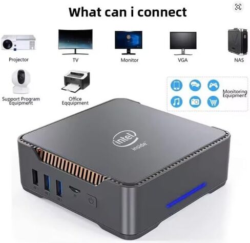 N100 CPU Mini PC Host Home Office 4K Gaming Micro Portable Computer with Triple Screen Output (N100 16G-256G US Standard) in Saudi Arabia