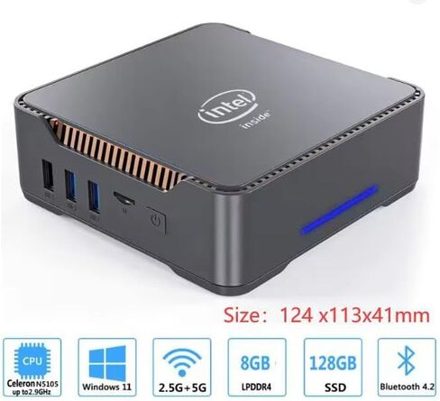 N100 CPU Mini PC Host Home Office 4K Gaming Micro Portable Computer with Triple Screen Output (N100 16G-256G US Standard) in Saudi Arabia